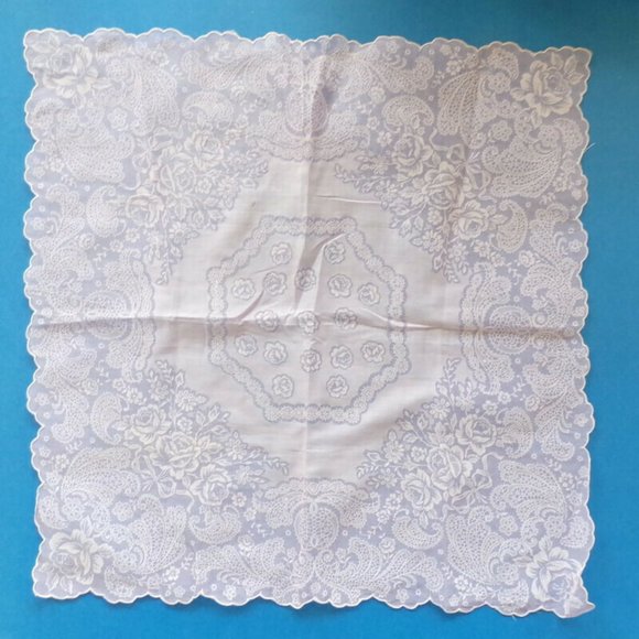 Vintage Floral Sheer Ladies Handkerchiefs 2380 - Picture 5 of 8
